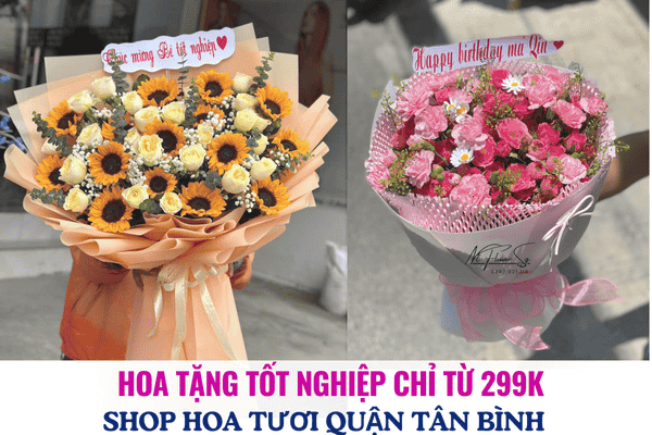 Hoa tặng lễ tốt nghiệp giá rẻ chỉ từ 299K – Shop hoa quận Tân Bình
